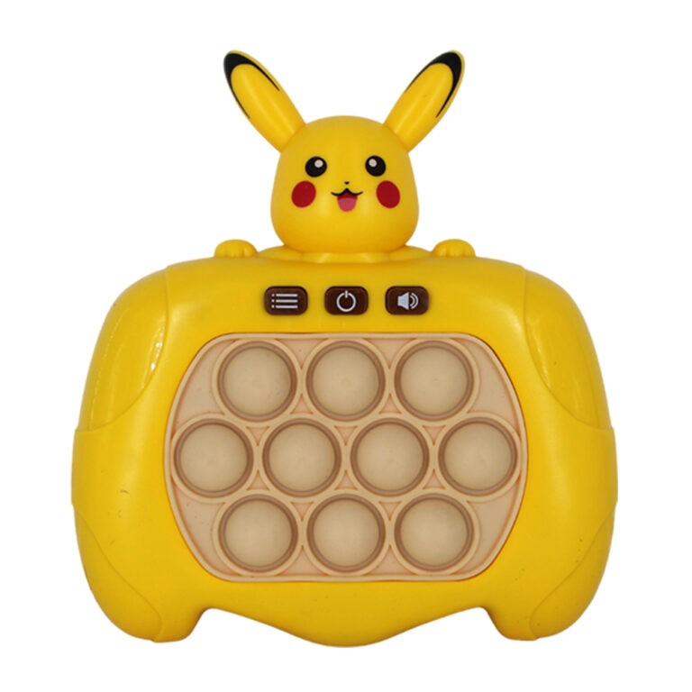 Juguete pop it tipo consola con 999 niveles y diseño de pokémon pikachu