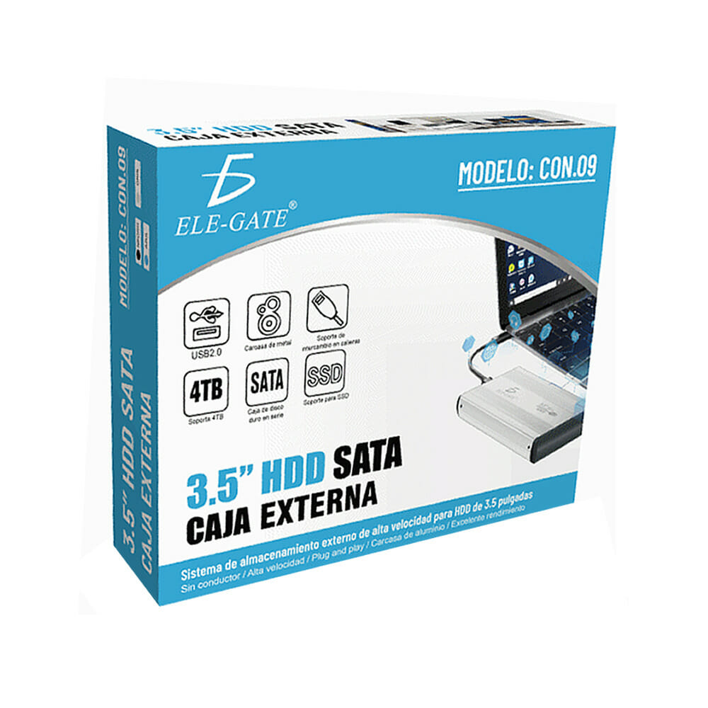 j5create Caja de disco duro externo SATA a USB 3.0 de 3,5 pulgadas