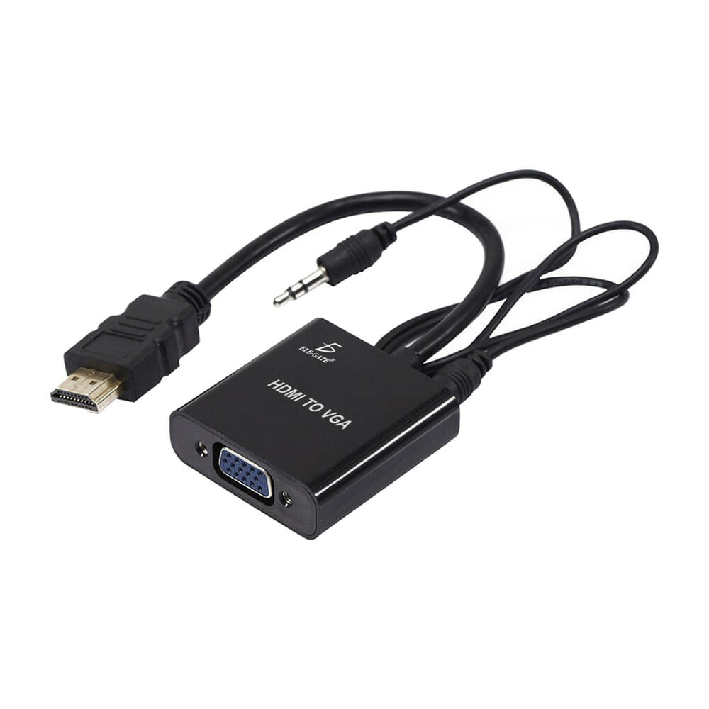  Giveet Adaptador VGA a HDMI con audio, salida de fuente VGA de  PC a TV/monitor con conector HDMI, convertidor VGA macho a HDMI hembra  1080P para computadora, computadora de escritorio, portátil