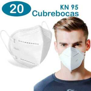 Cubrebocas kn95 paquete 20 pzas