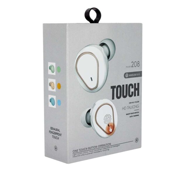 Audifono touch wireless 5.0 hd talking 208
