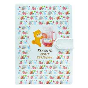 Libreta pasta dura con broche y estampado de cachorro 27262