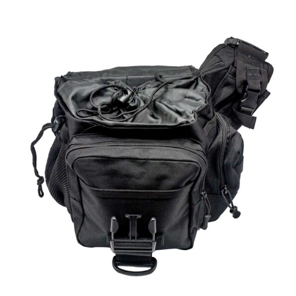 mochila militar negra frente 2