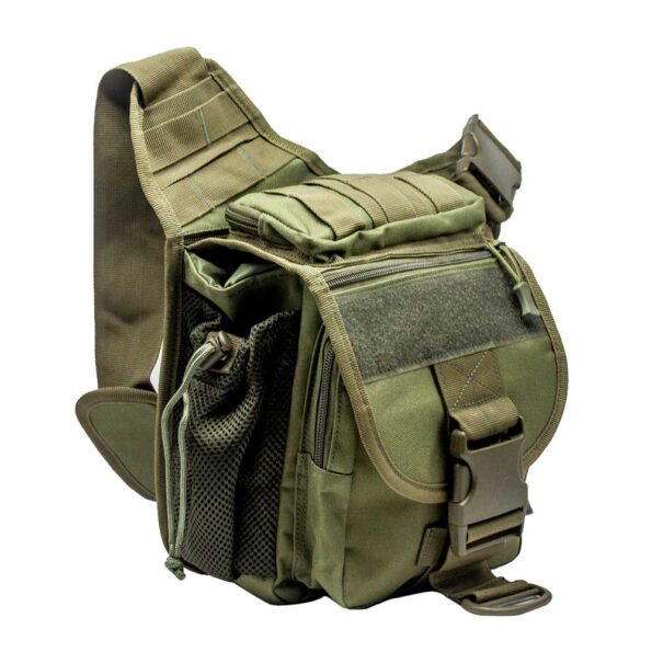 mochila militar verde lado 2