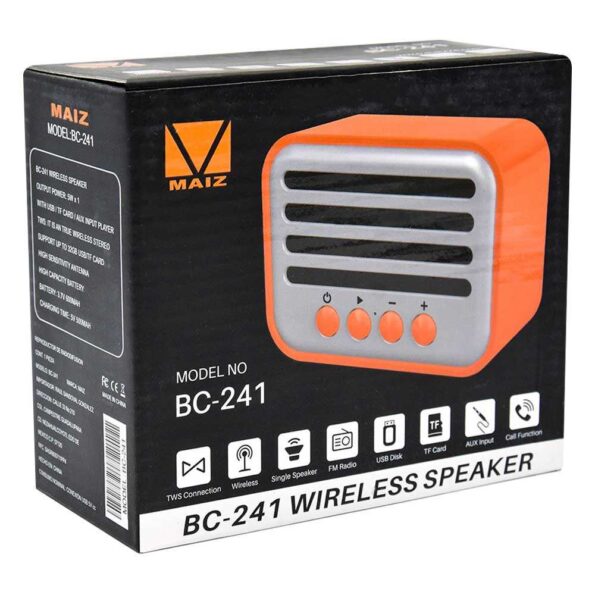 Bocina wireless speaker fm/usb/tf card/aux bc-241