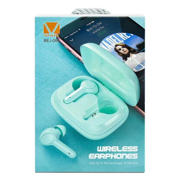 Wireless earphones inalambricos con estampado de gatito bej-080
