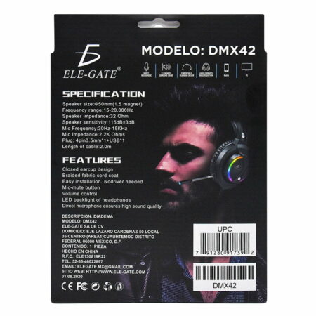 Diadema elegate / gaming headset / dm.x42