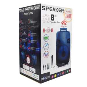 Bocina portable party speaker front load ds-1801