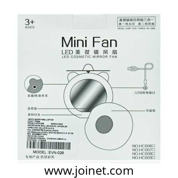 Ventilador con espejo mini fan env-026