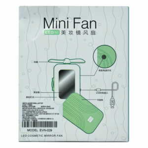 Aro de luz con espejo y ventilador en forma de maleta evn-029