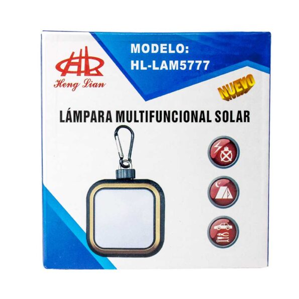 Lampara multifuncional solar carga usb mas de 5v/ carga solar/ cambia de base hl lam5776