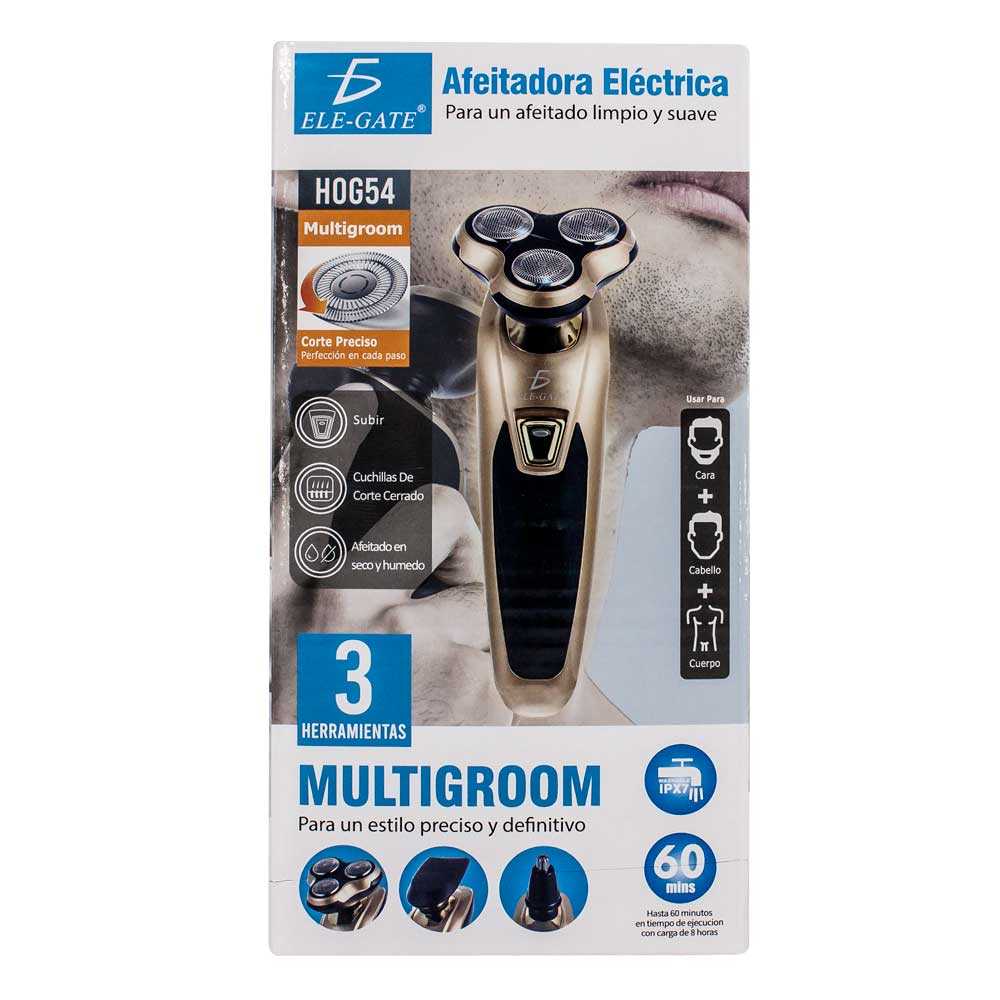 Maquinilla de afeitar eléctrica para hombres, afeitadora eléctrica  multifunción Maquinilla de afeitar eléctrica recargable para hombres 3  cuchillas