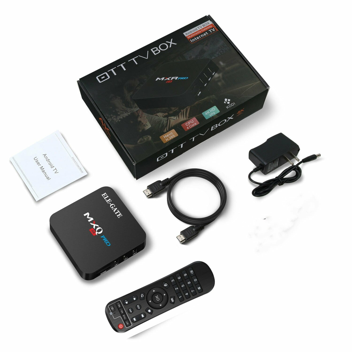 COMBO: TV BOX 4K ANDROID 10, D.D 8 GB, RAM 1 GB + Mini Teclado Con