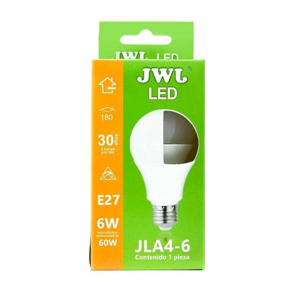 Foco led omnidireccional 6w luz cálida jla4-6c jwj