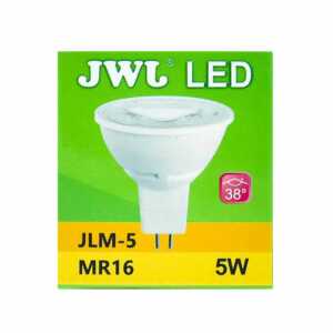 Foco led dicroico 5w base mr-16/gu5.3 luz cálida jlm-5c jwj