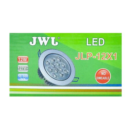 Lámpara led de 7w empotrable luz dirigible orilla satinada, luz blanca. jlp-12x1s/b marca jwj