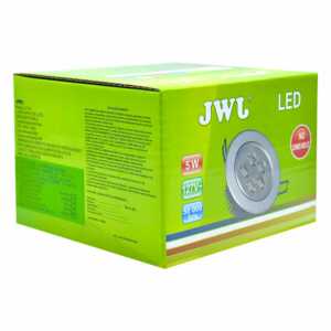 Lámpara led de 5w empotrable luz dirigible orilla satinada, luz cálida. jlp-5x1s/c jwj