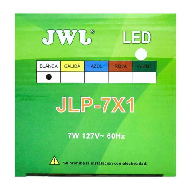 Lámpara led de 7w empotrable luz dirigible orilla blanca, luz blanca. jlp-7x1b/b jwj