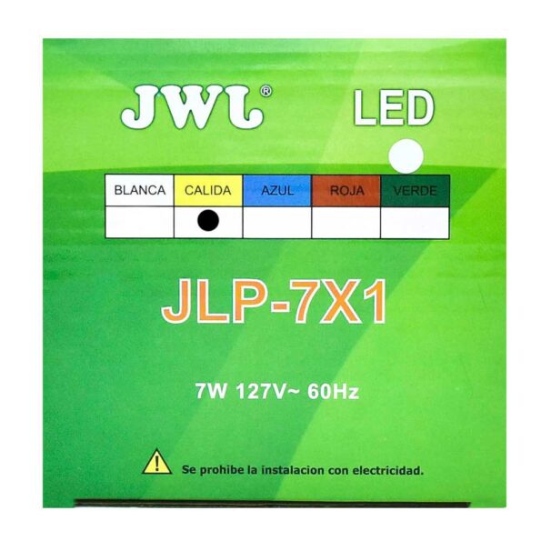 Lámpara led de 7w empotrable luz dirigible orilla blanca, luz cálida. jlp-7x1b/c jwj