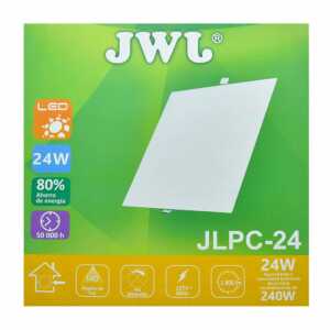 Panel de led para empotrar cuadrado 24w luz blanca jlpc-24b jwj