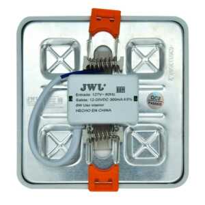 Plafón led cuadrado ajustable de 6w luz cálida jlpc-6ac