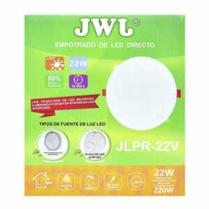 Plafón led redondo 22w luz blanca jlpr-22vb