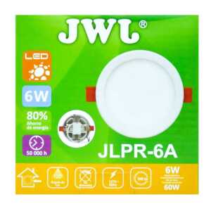 Plafón led redondo ajustable de 6w luz cálida jlpr-6ac jwj