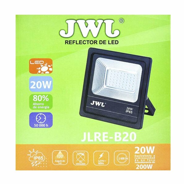 Reflector led tipo smd facetado ip65 20w luz blanca jlre-b20b jwj