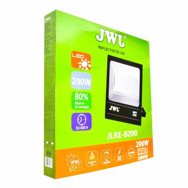 Reflector led tipo smd facetado ip65 200w luz blanca jlre-b200b jwj