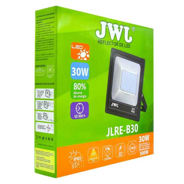 Reflector led tipo smd facetado ip65 30w luz blanca jlre-b30b jwj