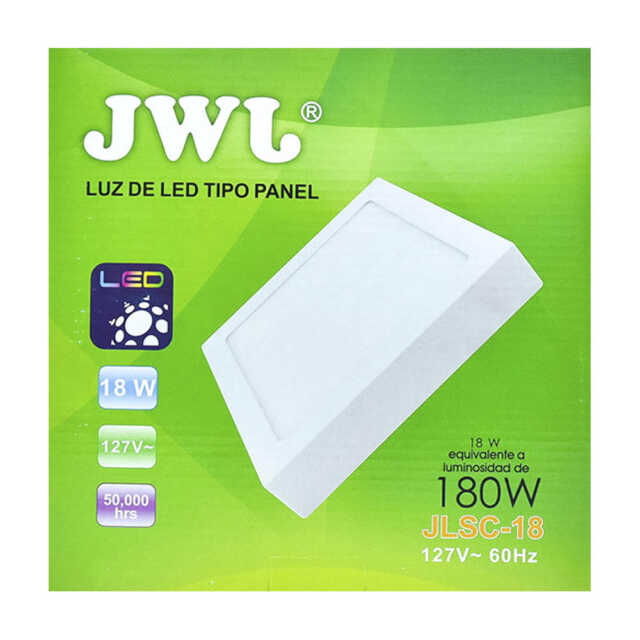 Panel led cuadrado de sobreponer 18w luz blanca jlsc-18b jwj