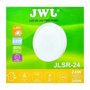 Panel led redondo de sobreponer 24w luz blanca jlsr-24b jwj