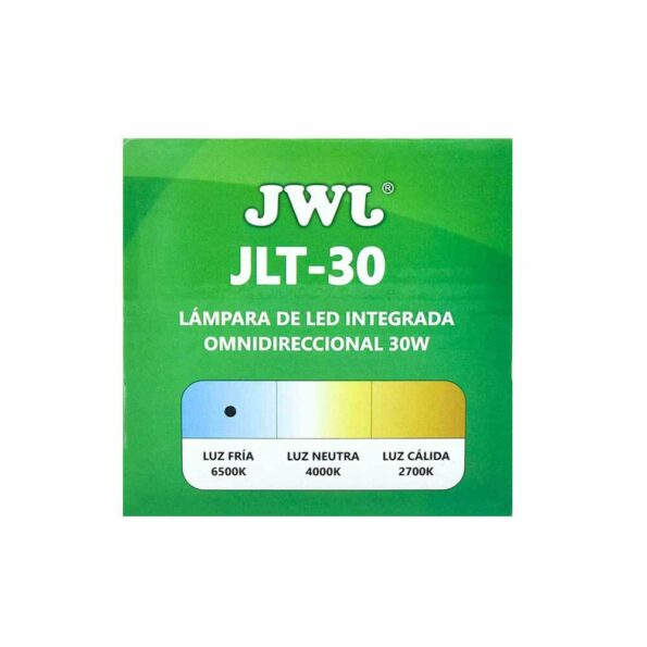 Foco led omnidireccional tipo t 30w luz fria jlt-30b jwj