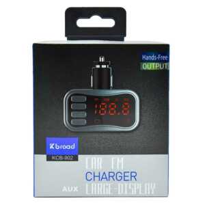 Transmisor de bluetooth kcb-902 car fm charger aux large display mp-902