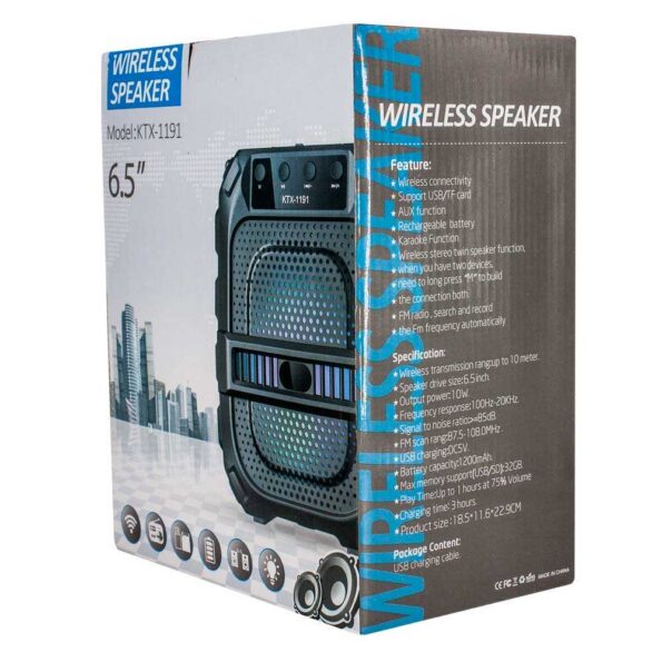 Bocina wireless speaker 6.5" ktx-1191