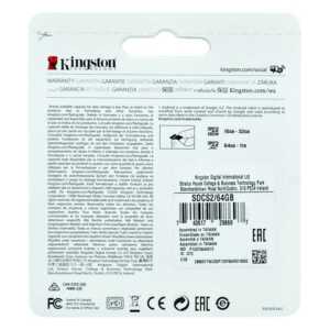 Micro sd kingston de 64gb sdcs2.64gb