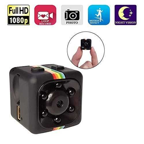 Mini cámara espía, 1080P HD Mini cámara espía con grabación de audio y  video, visión nocturna, detective de movimiento, sin necesidad de Wi-Fi