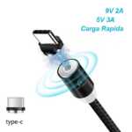 Cable iman usb tipo c para celular android carga rapida/ ele gate wi152typec 1