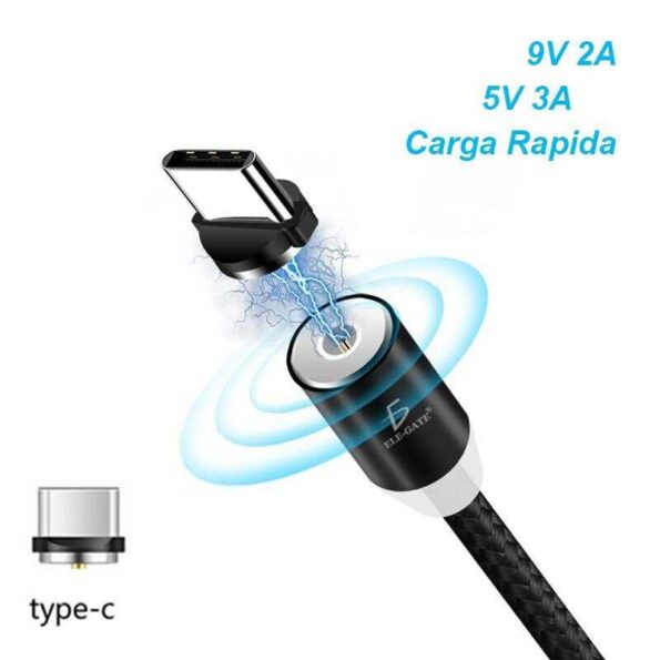 Cable iman usb tipo c para celular android carga rapida/ ele gate wi152typec