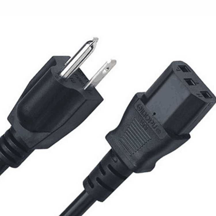 1pza Cable trifásico para alimentación de cpu, monitor o fuente de poder /  wi.62 / r411 / ca-p02