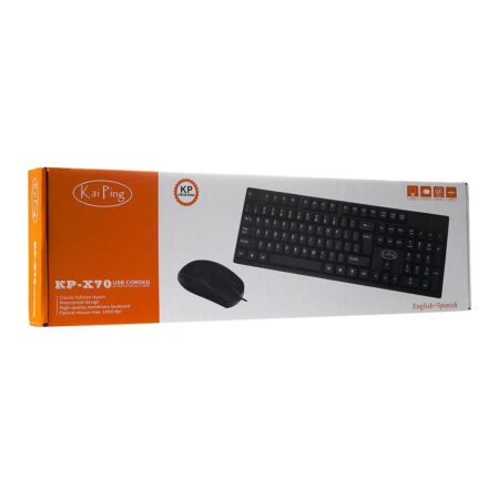 Combo teclado mouse compacto y ligero x70