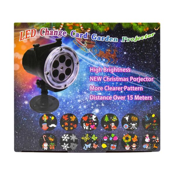 Láser navideño card garden projector
