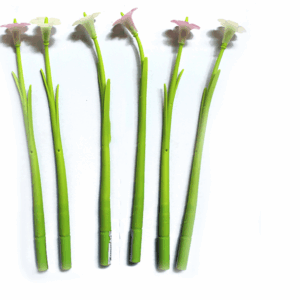 Paquete de plumas de gel flor cambia de color con el sol. con 12 pzs. zp-0247