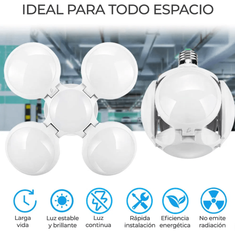 Foco Plegable De Luz Led Tipo Fútbol