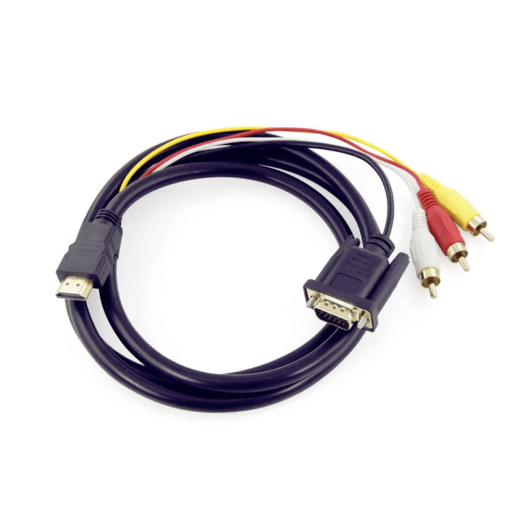 Cable Adaptador De Convertidor Hdmi A Vga 3 Rca Para Hdtv – Joinet