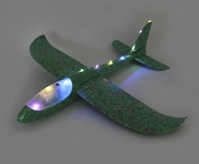 Avion de unicel armable zadako c/luz. con 1 pz zj-0310