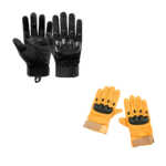 Guantes para motociclista tipo piel, con protección de goma rígida, variedad de tallas / sports / R0X14 / ca-10