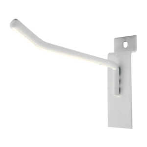 1pza Gancho blanco o cromado de 10cm para panel ranurado / gan.10.bl / h1303