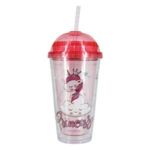 Vaso unicornio con popote jl-0123