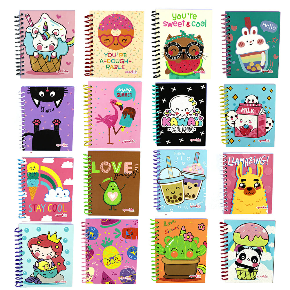 HappyMots Pack 5 Libretas A6, 5 Diseños Diferentes, Libretas Bonitas para  Escribir o Dibujar, 14,8 x 10,5 cm, Cuaderno A6 liso, Libretas pequeñas